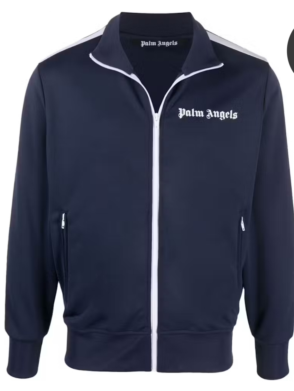 Palm Angels Navy Blue Track Jacket with White Trim Size Small New! $535